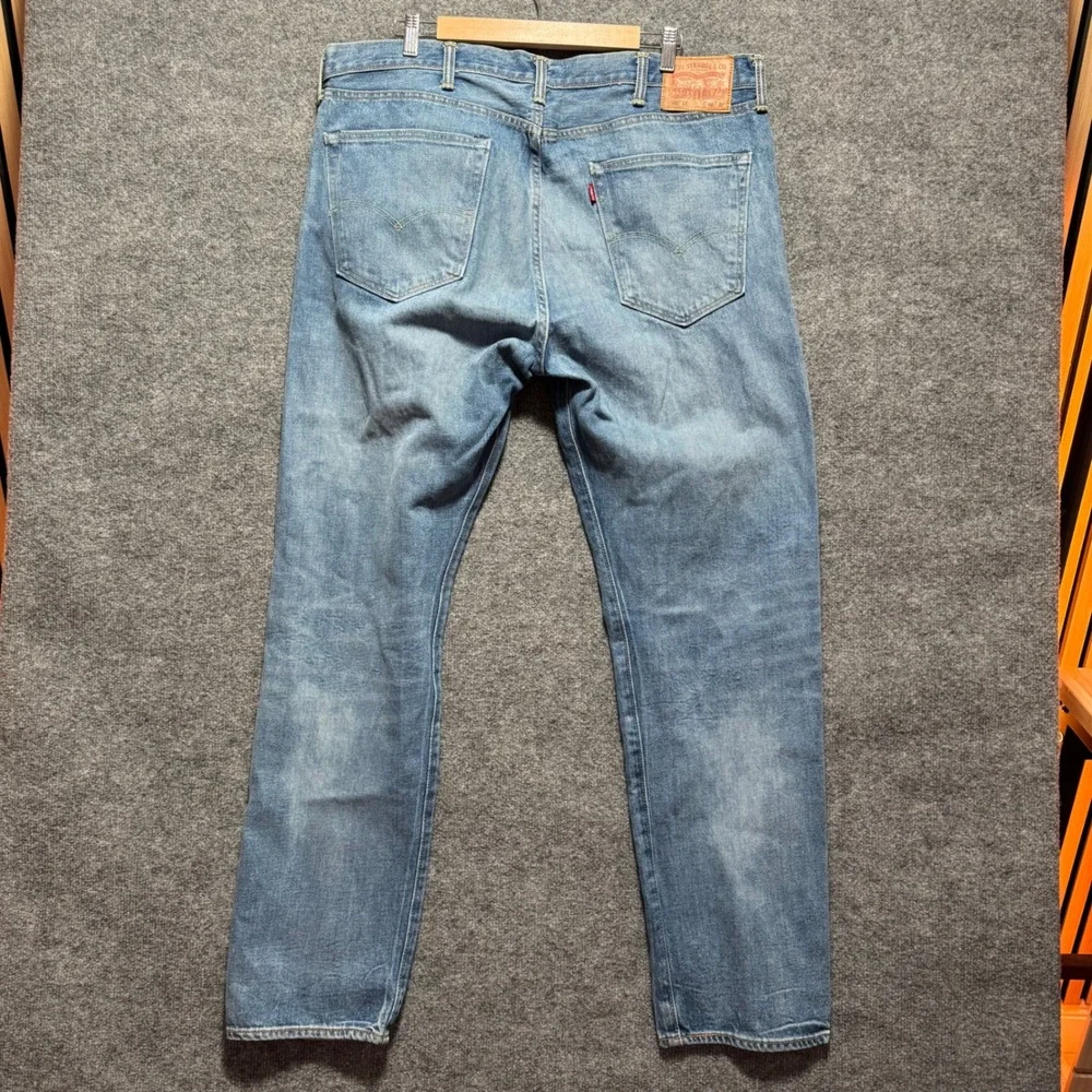 Levis 501 CT Jeans Mens 40x32 Medium Wash Blue Stretch Tapered Button Fly Denim‎